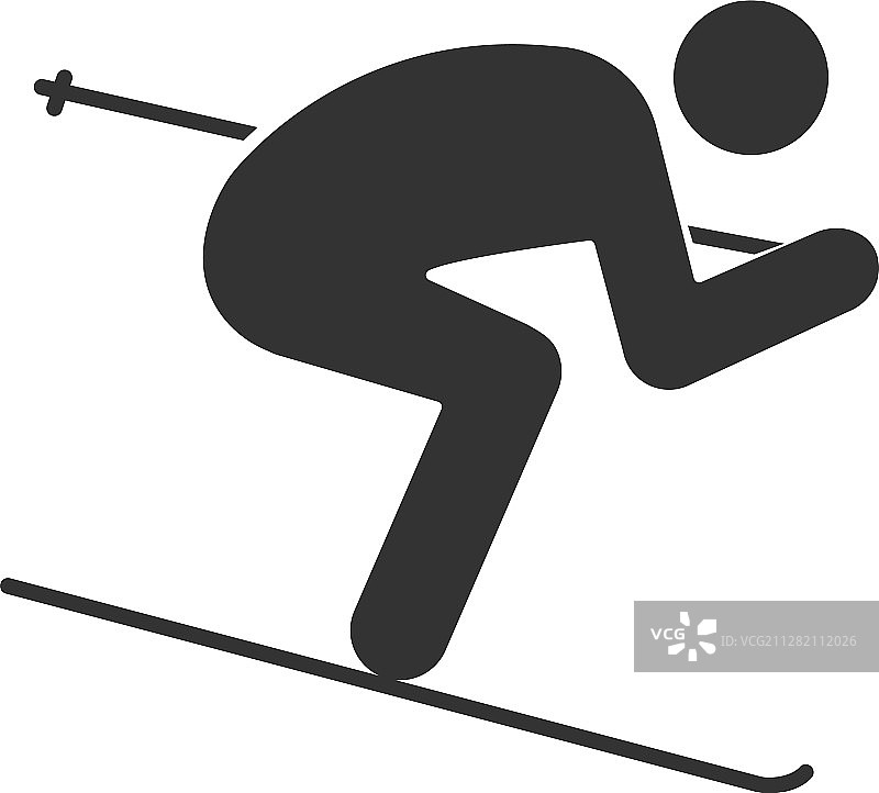 滑雪者标志符号图标图片素材