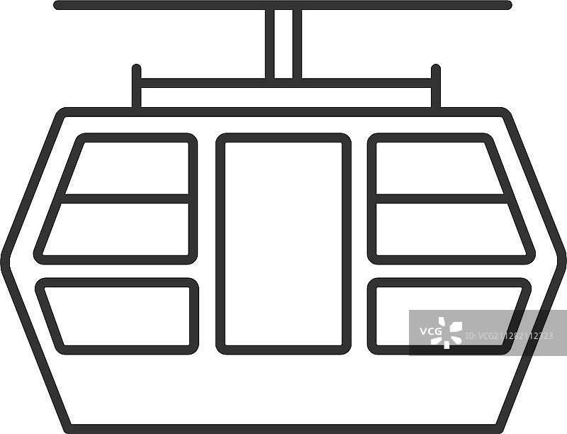 缆车线性图标图片素材