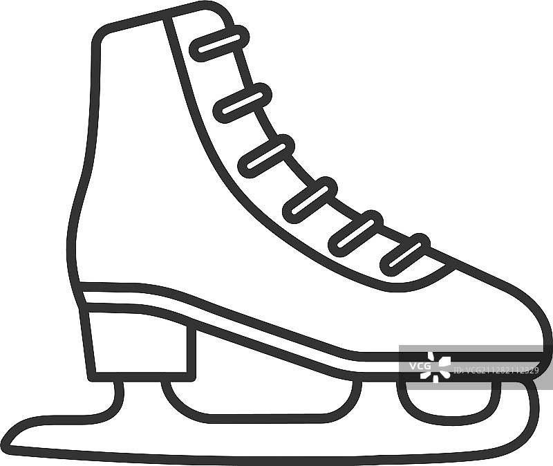 溜冰鞋线性图标图片素材
