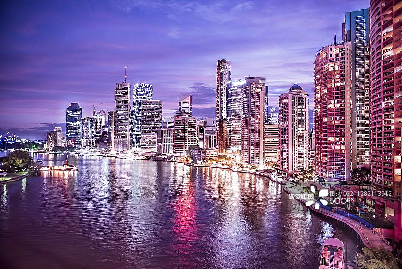 霍巴特海港日出图片素材