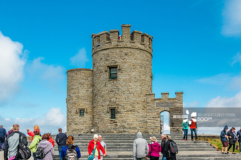 爱尔兰莫赫悬崖奥布莱恩塔图片素材