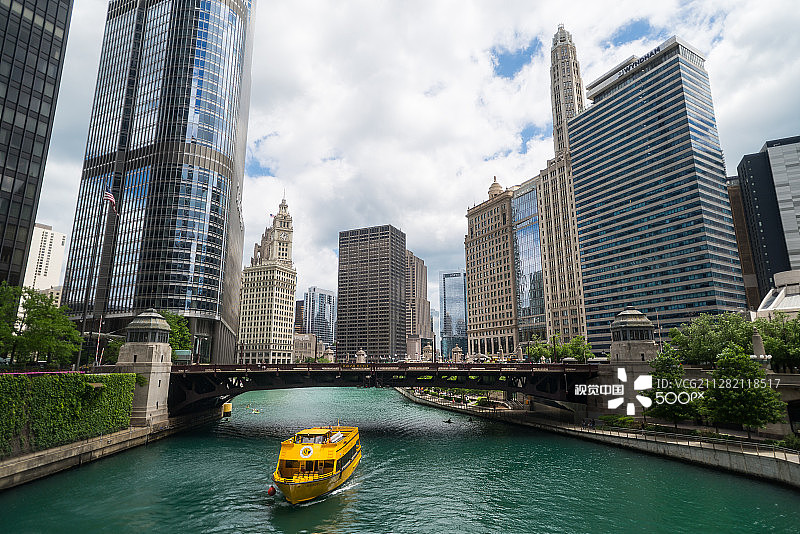芝加哥天际线图片素材