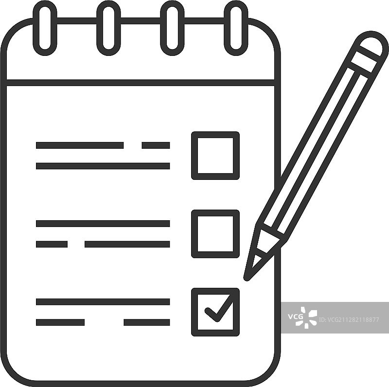 待办事项线性图标图片素材