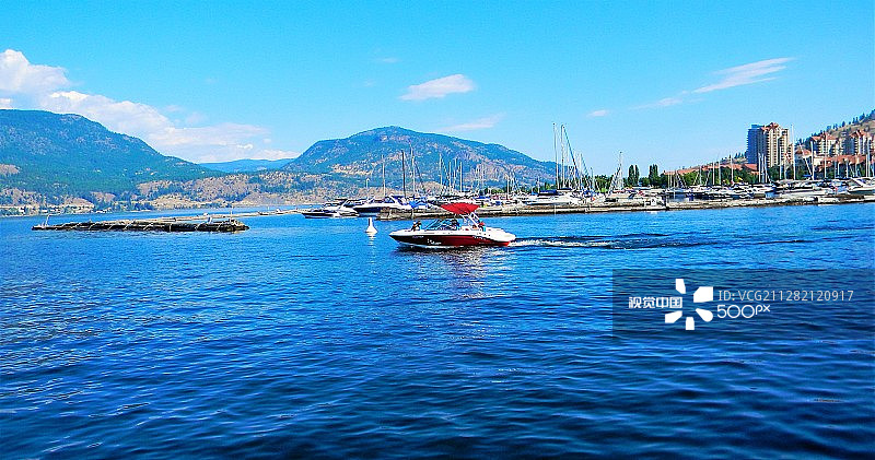 奥卡纳根湖2016年夏季风光（加拿大不列颠哥伦比亚省基洛纳市）图片素材