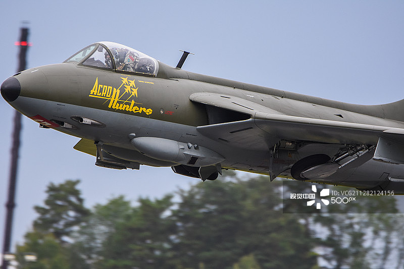 霍克猎人战斗机飞行中图片素材