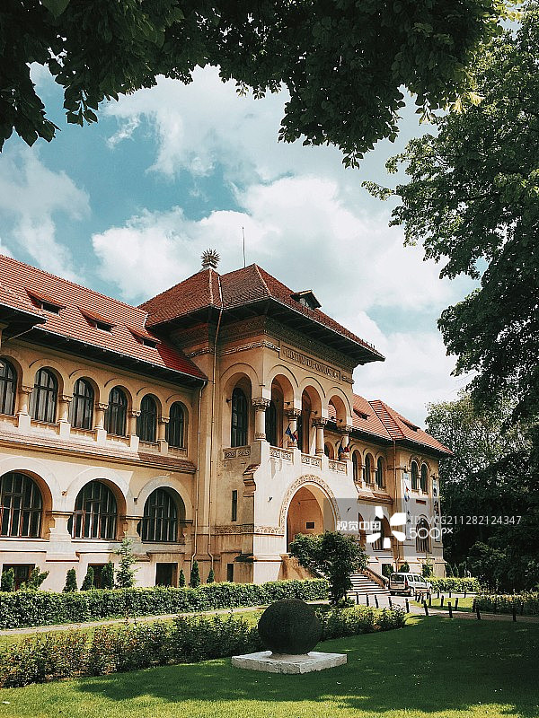 布加勒斯特地标的永恒明信片图片素材