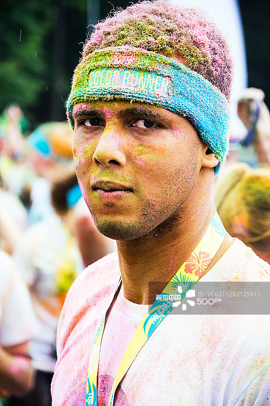 彩色跑活动人群，2016年图片素材