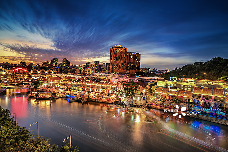 新加坡克拉码头图片素材