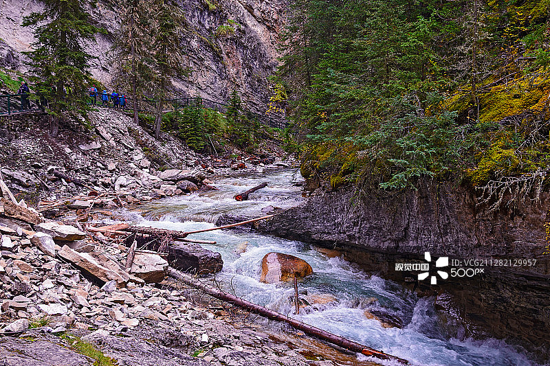 约翰斯顿峡谷的徒步小径图片素材