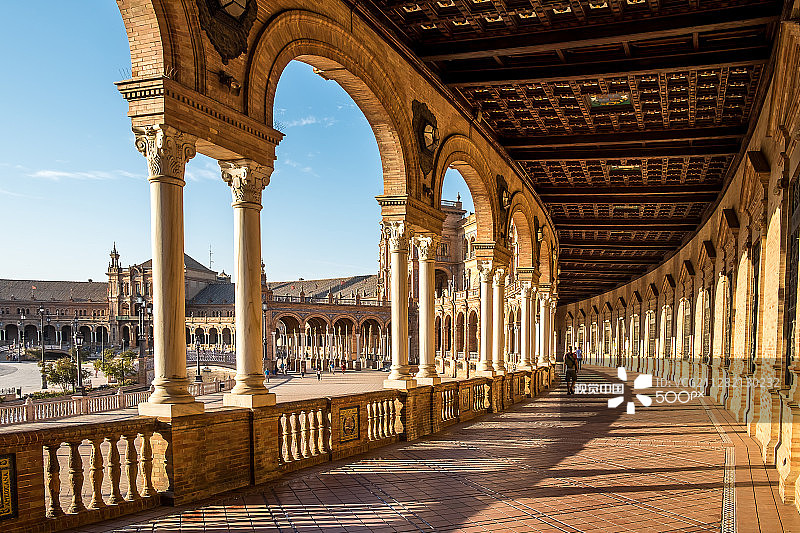 西班牙塞维利亚西班牙广场图片素材