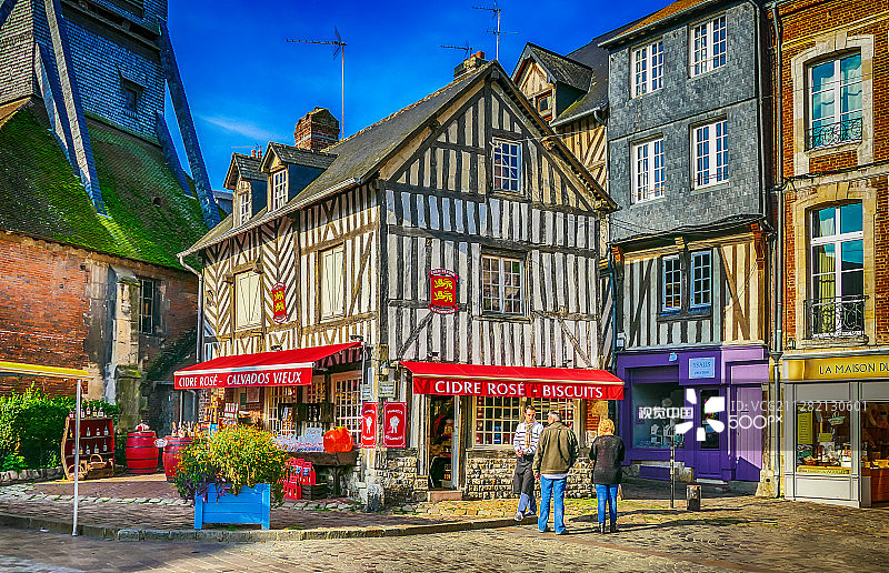 翁弗勒尔，法国图片素材