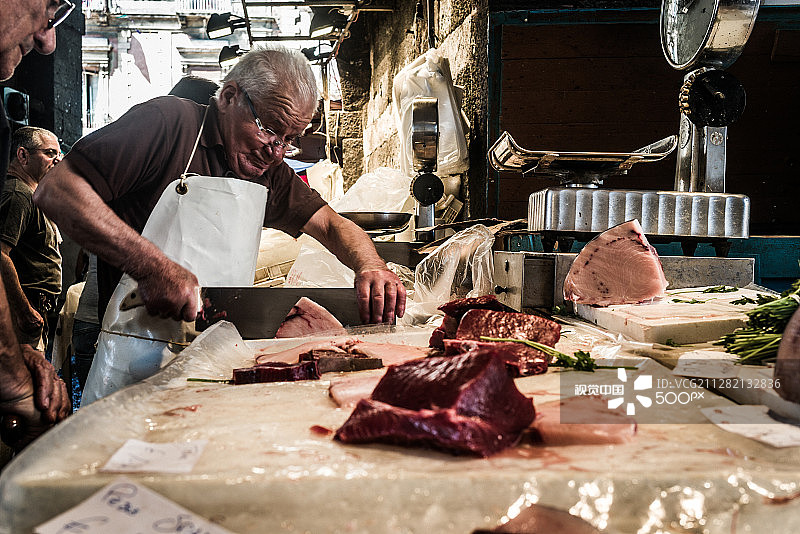 卡塔尼亚的鱼市场图片素材