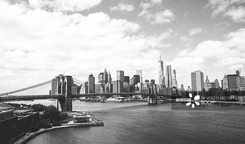 从曼哈顿大桥看纽约图片素材