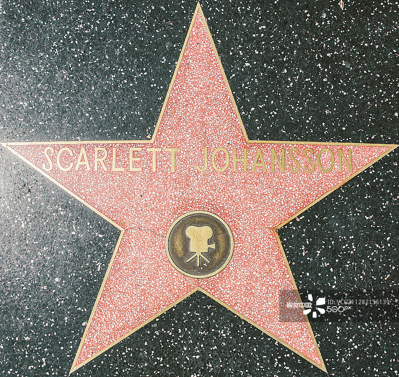 好莱坞星光大道：斯嘉丽·约翰逊之星图片素材
