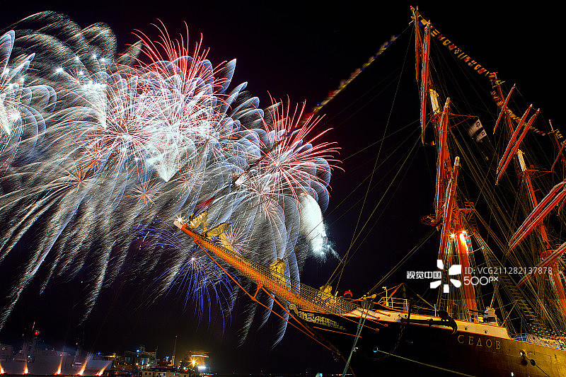 2014年高大船只帆船赛-康斯坦察图片素材