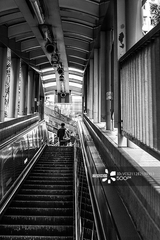 中国香港的自动扶梯图片素材