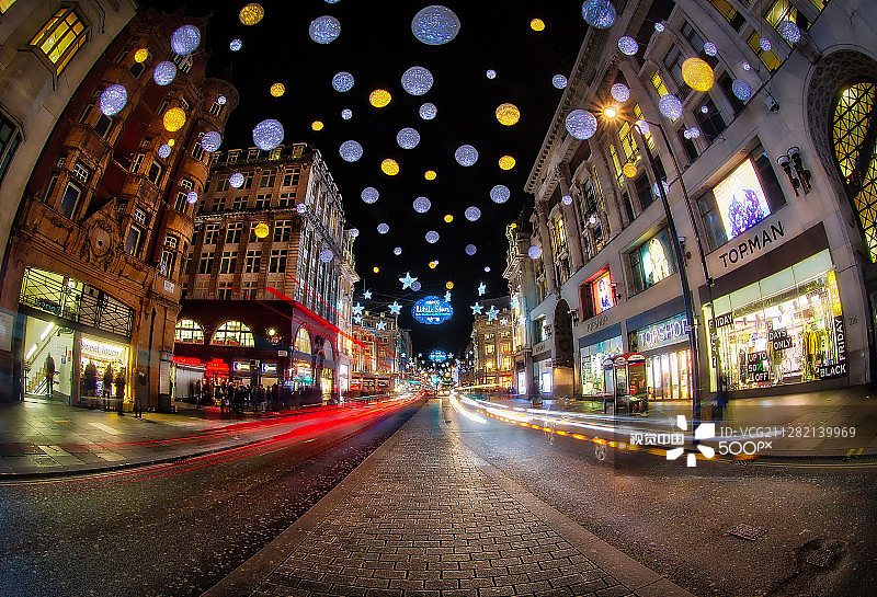 伦敦牛津街的圣诞时光图片素材