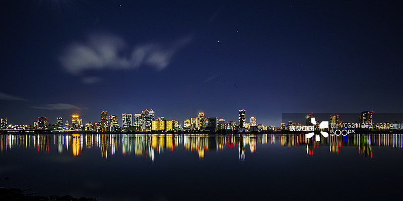 大阪市中心夜景图片素材