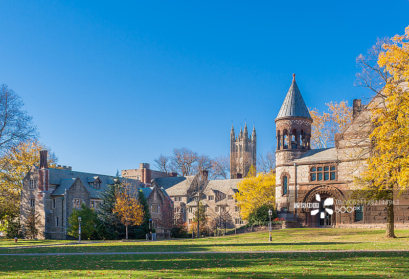 普林斯顿大学的秋日图片素材