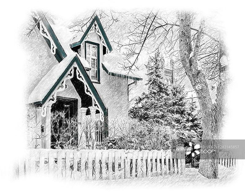 冬季的姜饼图片素材