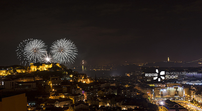 里斯本烟花图片素材