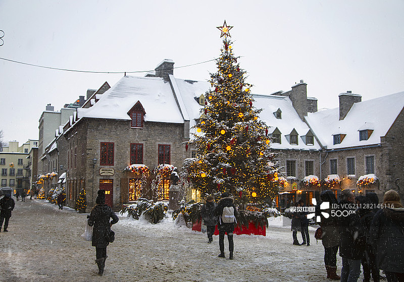加拿大魁北克小香普兰街图片素材