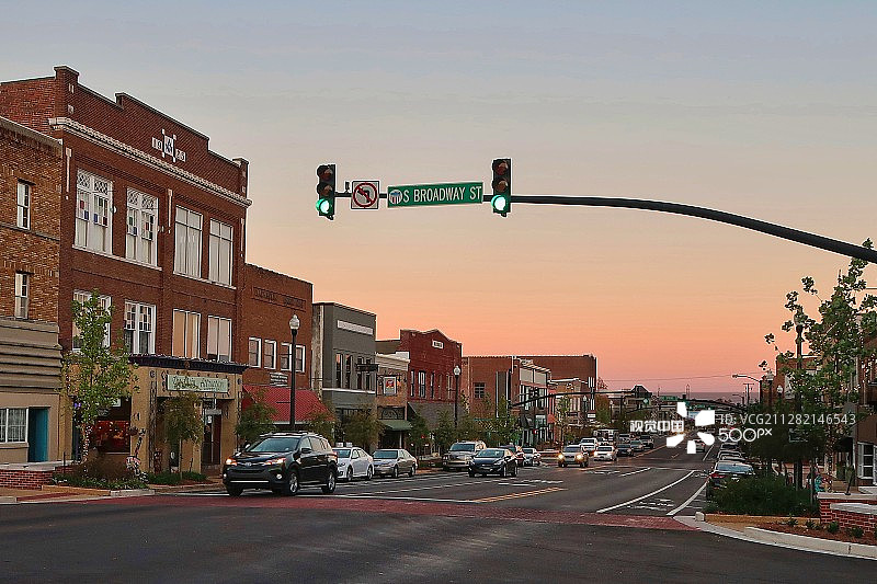 百老汇秋日落日图片素材