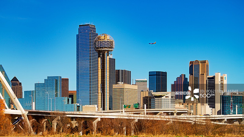 达拉斯天际线图片素材