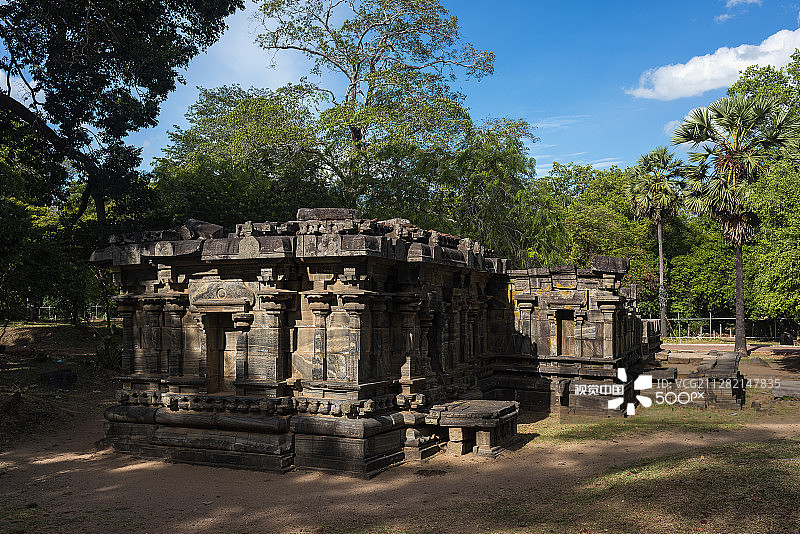 斯里兰卡波隆纳鲁瓦的古代石头遗址图片素材