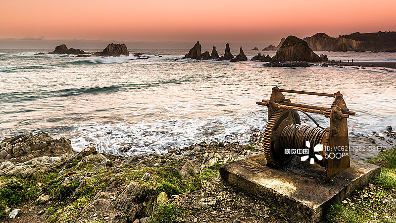 渔民绞盘图片素材