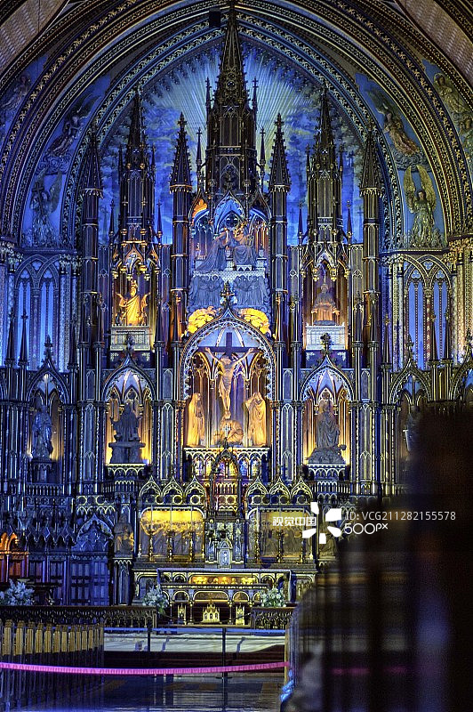 加拿大的蒙特利尔圣母大教堂图片素材