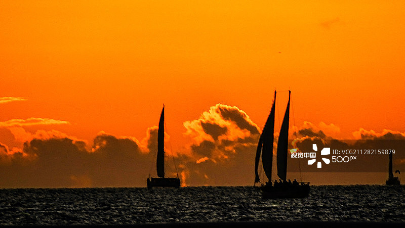 佛罗里达州基韦斯特的日落图片素材