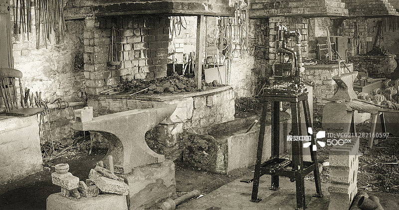 铁匠铺全景图片素材