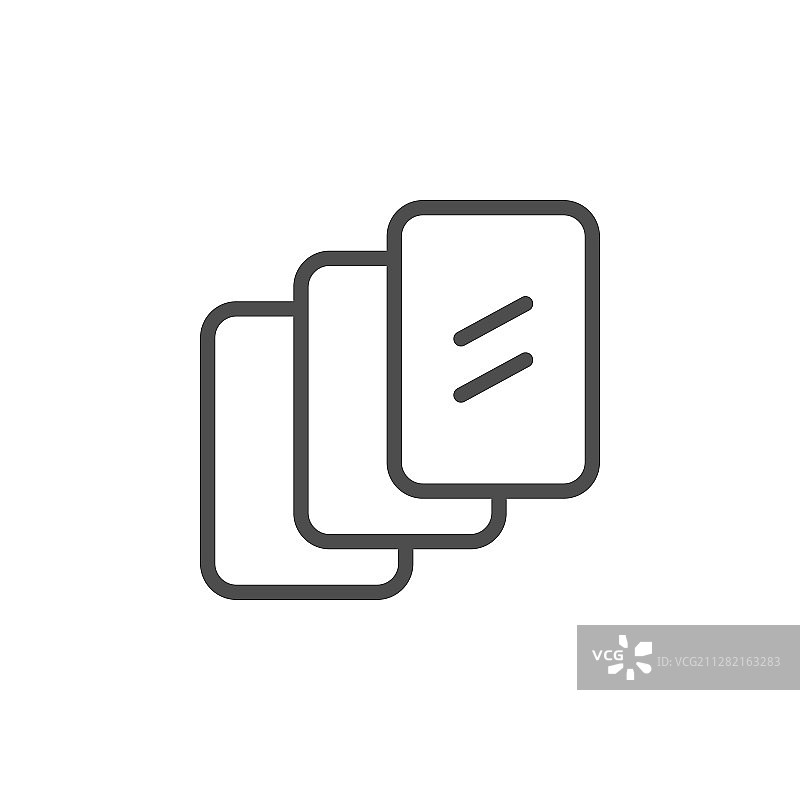 多层屏幕保护线性图标图片素材