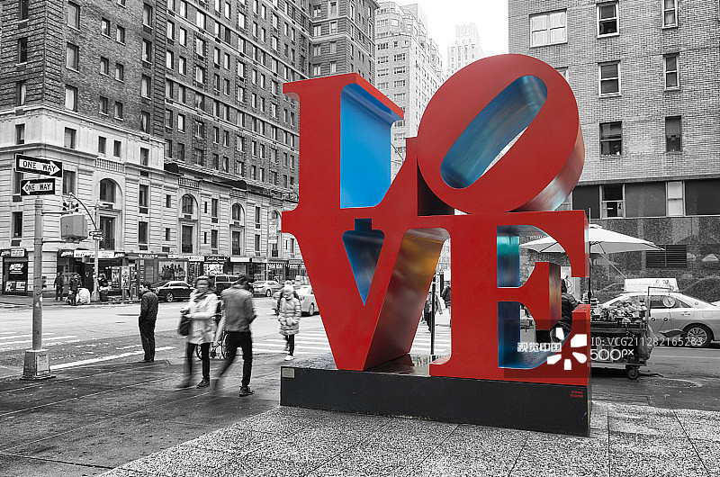 纽约的爱情雕塑图片素材