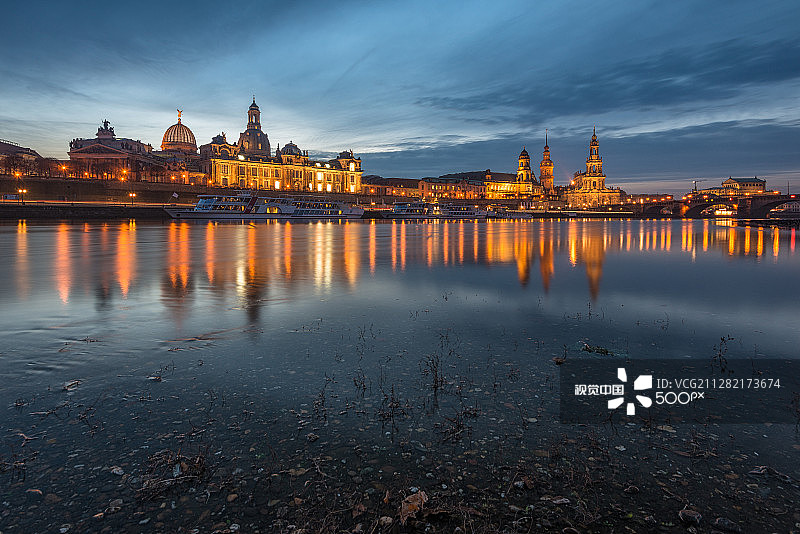 德累斯顿夜景图片素材