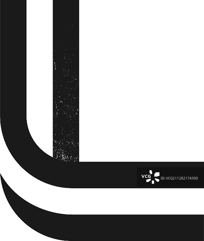 由两条平行线组成的L字母标志图片素材