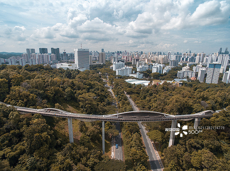 花园中的城市图片素材