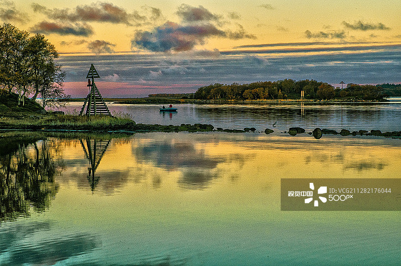 俄罗斯索洛韦茨基群岛日落图片素材
