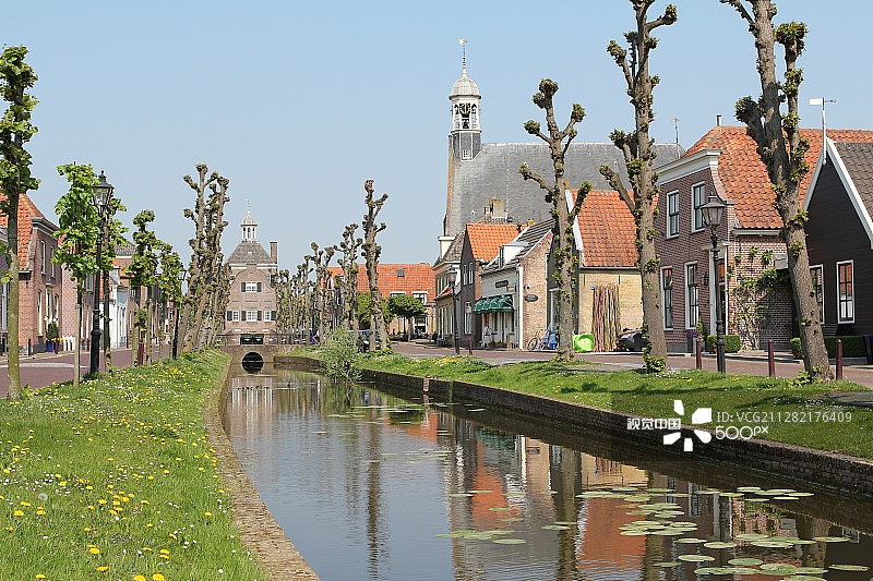 荷兰尼乌波特小镇风光图片素材