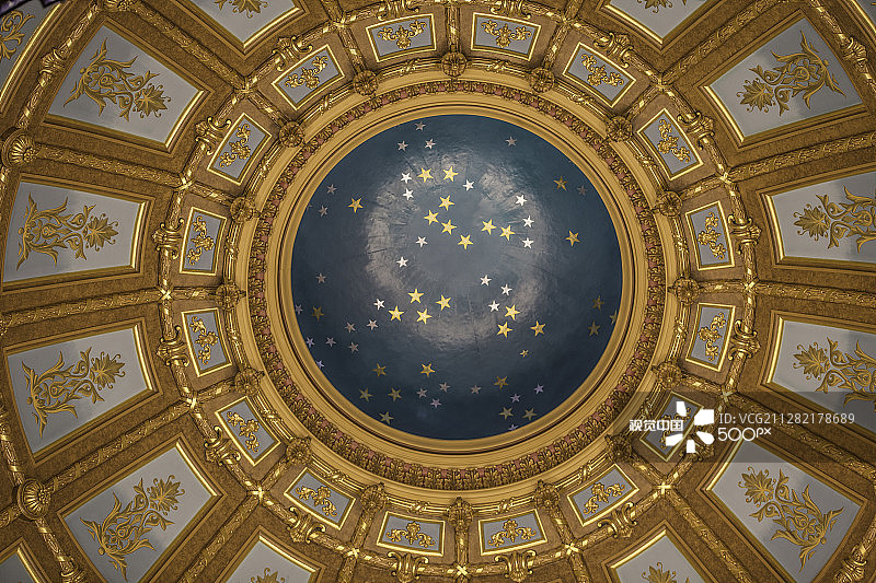 兰辛州议会大厦穹顶特写图片素材