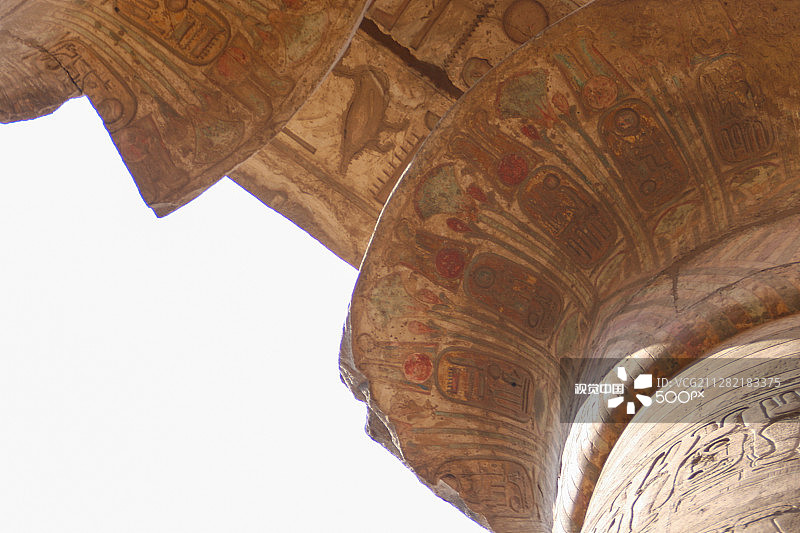 布满象形文字的柱子图片素材