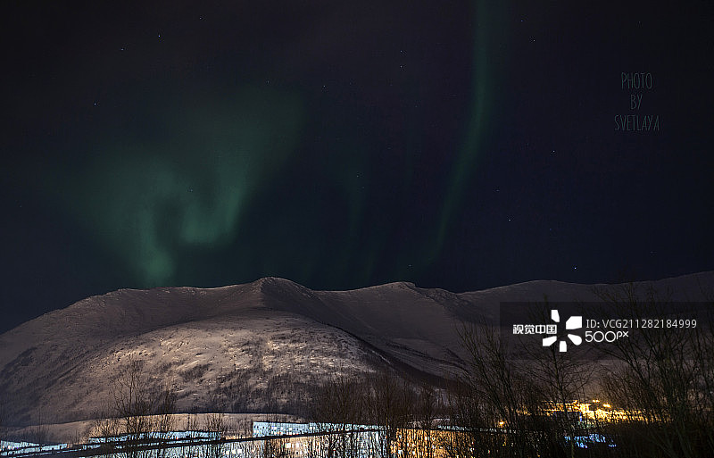 基洛夫斯克的北极光图片素材