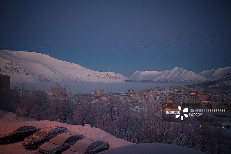 基洛夫斯克北部日出图片素材