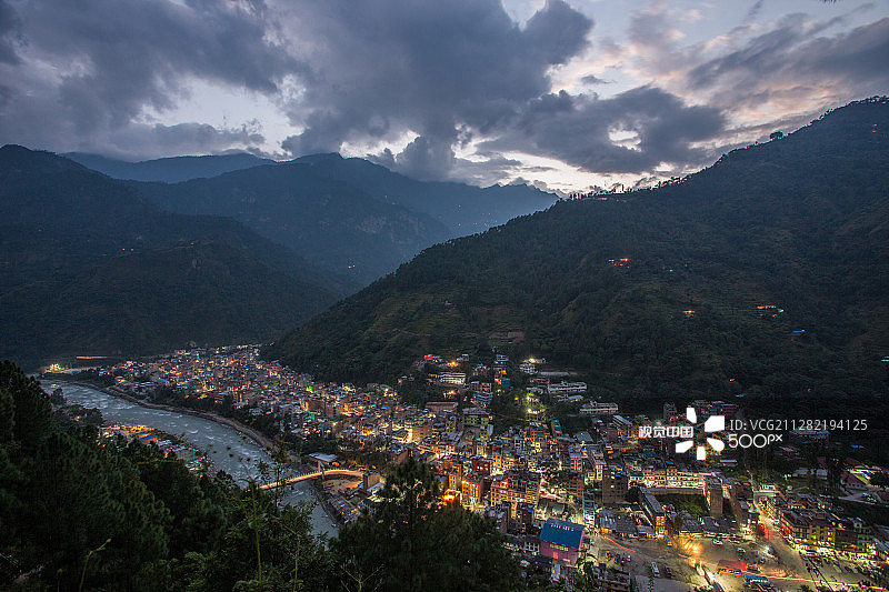 尼泊尔贝尼市美景图片素材