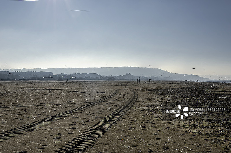 多维尔海滩图片素材