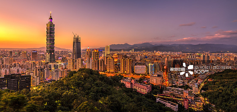 台北日落图片素材