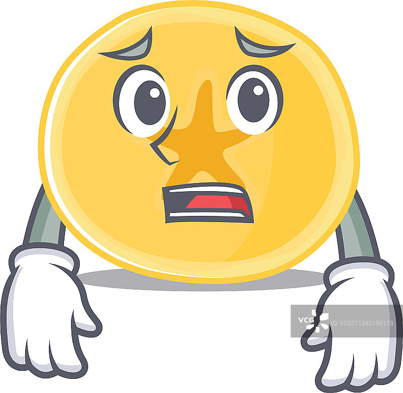 带有恐惧表情的香蕉片图片素材