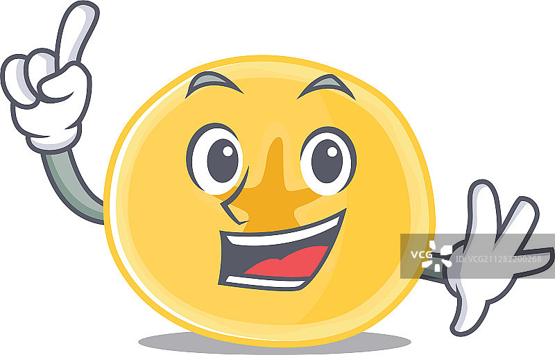 卡通吉祥物中的手指香蕉片图片素材