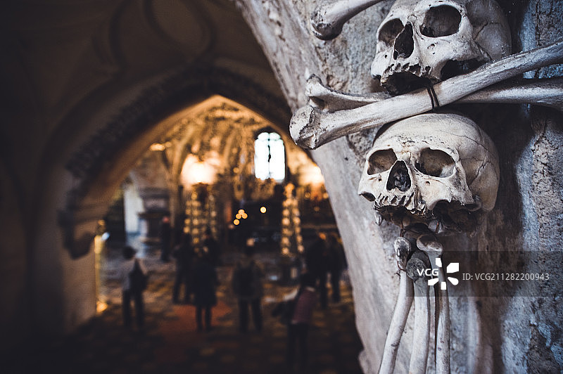 捷克-库特纳霍拉（Kutna Hora）-人骨教堂图片素材